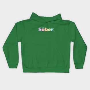 100% Sober AF Rainbow Colors Kids Hoodie